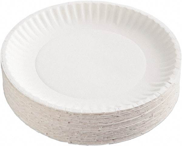 AJM Packaging Corporation - Uncoated Paper Plates, 6" - White - USA Tool & Supply