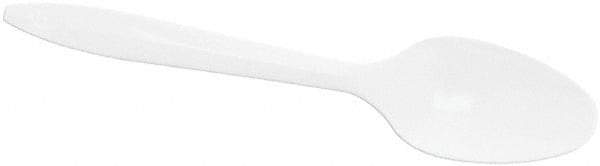 DART - Dart Style Setter Mediumweight Plastic Teaspoons - White - USA Tool & Supply