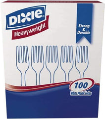 Dixie - Dixie Heavyweight Plastic Forks - White - USA Tool & Supply