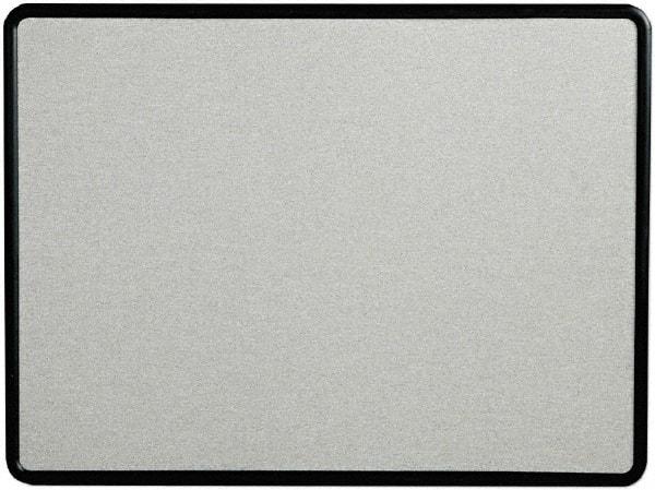 Quartet - 48" Wide x 36" High Open Cork Bulletin Board - Fabric, Gray - USA Tool & Supply