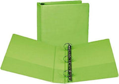 Samsill - 2" Sheet Capacity, 11 x 8-1/2", View Ring Binder - Vinyl Covered Chipboard, Lime - USA Tool & Supply