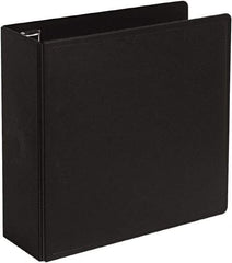 Cardinal - 4" Sheet Capacity, 8-1/2 x 11", Non-View Ring Binder - Vinyl, Black - USA Tool & Supply