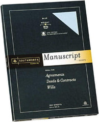 Southworth - 12-1/2" Long x 9" Wide Manuscript Cover - Blue - USA Tool & Supply