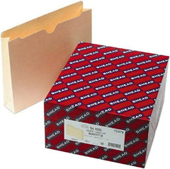 Samsill - 8-1/2 x 11", Letter Size, Manila, File Jacket/Sleeve/Wallet with Expanding Jacket - 11 Point Stock, Straight Tab Cut Location - USA Tool & Supply