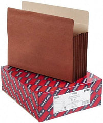 Samsill - 8-1/2 x 11", Letter Size, Manila/Redrope, Expandable File Folders with Drop Front & Top Tab Pocket - 11 Point Stock, Straight Tab Cut Location - USA Tool & Supply