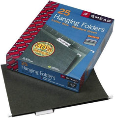 Samsill - 8-1/2 x 11", Letter Size, Standard Green, Expanding Hanging File Holder - 11 Point Stock, 1/5 Tab Cut Location - USA Tool & Supply