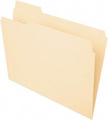 Pendaflex - 8-1/2 x 11", Letter Size, Manila, File Folders with Top Tab - 11 Point Stock, 1/3 Tab Cut Location - USA Tool & Supply