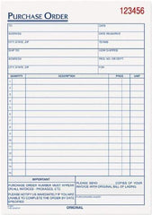 TOPS - 50 Sheet, 5-9/16 x 7-15/16", Purchase Order Book - White - USA Tool & Supply