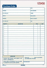 TOPS - 50 Sheet, 5-9/16 x 7-15/16", Purchase Order Book - White - USA Tool & Supply