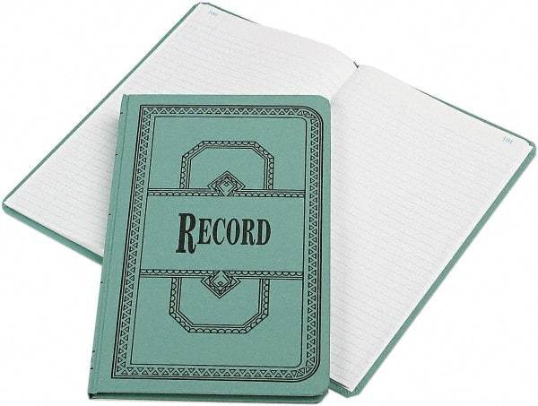 Boorum & Pease - 150 Sheet, 12-1/8 x 7-5/8", Record Rule Record/Account Book - Blue - USA Tool & Supply