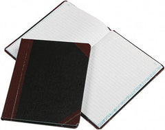 Boorum & Pease - 150 Sheet, 9-5/8 x 7-5/8", Record Rule Record/Account Book - Black & Red - USA Tool & Supply