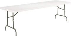 ALERA - 96" Long x 30" Wide x 29" High, Rectangular Folding Table - Platinum - USA Tool & Supply
