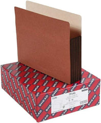 Samsill - 8-1/2 x 11", Letter Size, Manila/Redrope, Expandable File Folders with Drop Front & Top Tab Pocket - 11 Point Stock, Straight Tab Cut Location - USA Tool & Supply