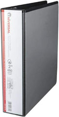 UNIVERSAL - 2" Sheet Capacity, 11 x 8-1/2", View Ring Binder - Vinyl, Black - USA Tool & Supply