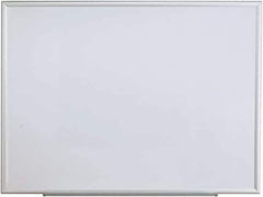 UNIVERSAL - 36" High x 48" Wide Erasable Melamine Marker Boards - Aluminum Frame, 49.6" Deep, Includes Mounting Kit - USA Tool & Supply