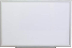 UNIVERSAL - 24" High x 36" Wide Erasable Melamine Marker Boards - Aluminum Frame, 38.2" Deep, Includes Mounting Kit - USA Tool & Supply
