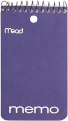 Mead - 60 Sheet, 3 x 5", College Memo Book (Top Bound) - Assorted Colors - USA Tool & Supply