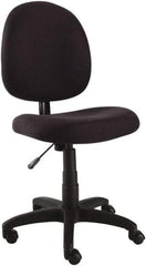 ALERA - 18-1/8" High Pneumatic Height Adjustable Chair - 18" Wide x 19" Deep, 100% Acrylic Seat, Black - USA Tool & Supply