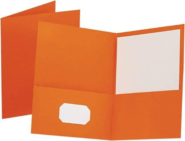 OXFORD - 8-1/2 x 11", Letter Size, Assorted Colors, Pocket Folders - 11 Point Stock - USA Tool & Supply