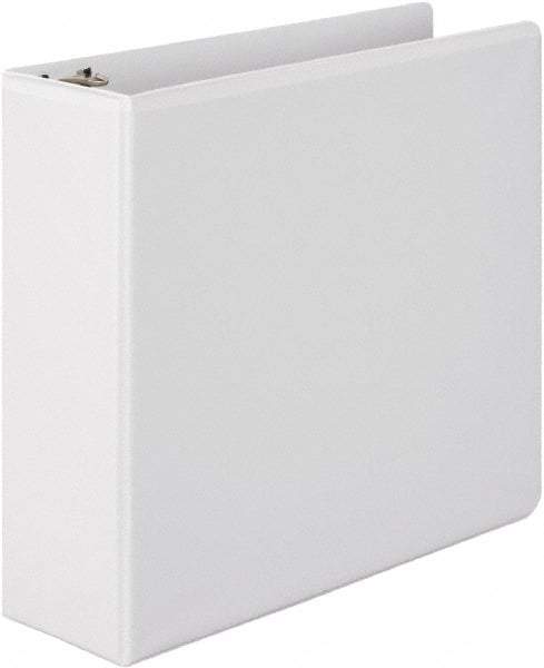 Wilson Jones - 3" Sheet Capacity, 11 x 8-1/2", View Ring Binder - Vinyl, White - USA Tool & Supply