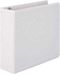 Wilson Jones - 3" Sheet Capacity, 11 x 8-1/2", View Ring Binder - Vinyl, White - USA Tool & Supply