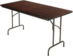 ALERA - 60" Long x 30" Wide x 29" High, Rectangular Folding Table - Walnut - USA Tool & Supply
