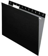 Pendaflex - 8-1/2 x 11", Letter Size, Black, Standard Hanging File Folders - 11 Point Stock, 1/5 Tab Cut Location - USA Tool & Supply