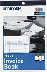 REDIFORM - 50 Sheet, 5-1/2 x 7-7/8", Invoice Book - White - USA Tool & Supply