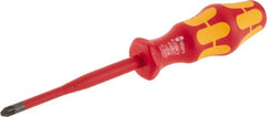 Wera - #2, 8-1/2" OAL, Insulated Phillips Screwdriver - USA Tool & Supply