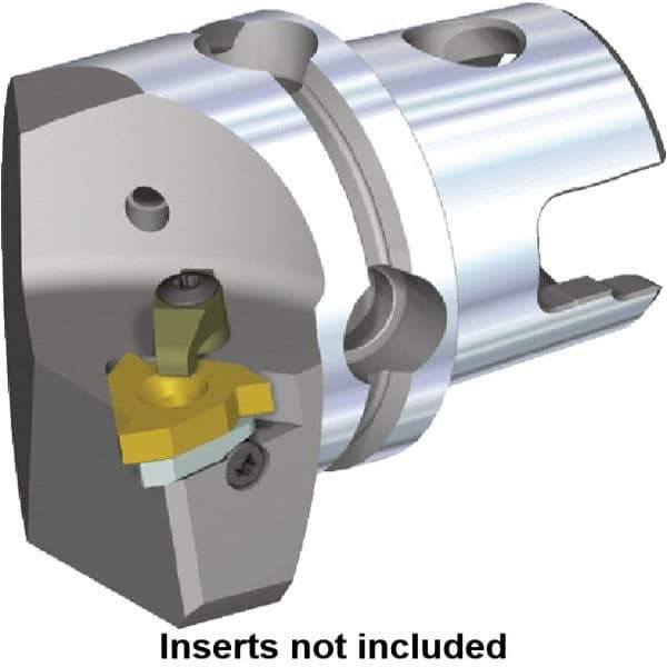 Kennametal - Insert Style LT 27ER, 60mm Head Length, Right Hand Cut, Internal/External Modular Threading Cutting Unit Head - System Size KM63TS, 43mm Center to Cutting Edge, Series KM63 - USA Tool & Supply