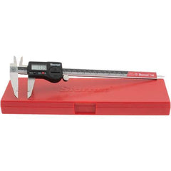 Starrett - 0 to 200mm Range, 0.01mm Resolution, IP67 Electronic Caliper - Stainless Steel with Stainless Steel Jaws, 0.02mm Accuracy, Serial Output - USA Tool & Supply