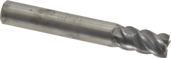 Seco - 1/2", 4 Flute, Single End, Solid Carbide, Corner Chamfer End Mill - 3-1/2" OAL, 48° Helix, Right Hand Flute, 1" LOC, Right Hand Cut - USA Tool & Supply