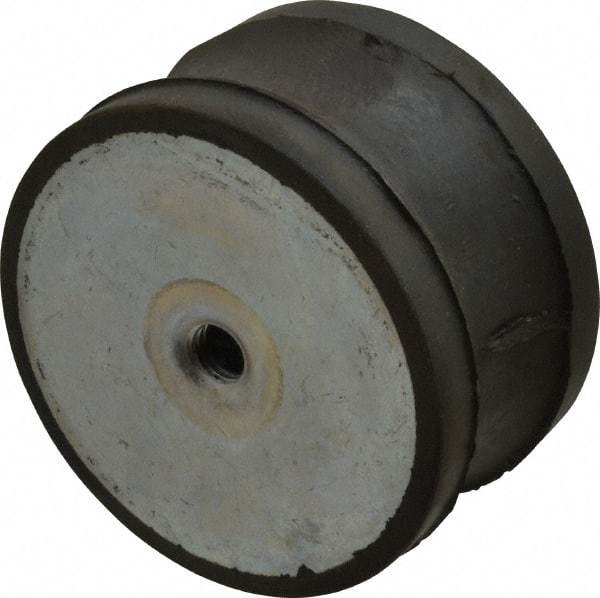Value Collection - 800 Kg Capacity, M12x1.75 Standard Deflection Vibration Isolator - 3-9/16" Diam, 50mm High - USA Tool & Supply