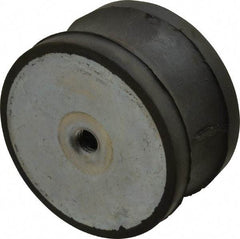 Value Collection - 800 Kg Capacity, M12x1.75 Standard Deflection Vibration Isolator - 3-9/16" Diam, 50mm High - USA Tool & Supply