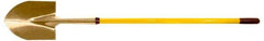 Ampco - 11-1/4" High x 9" Wide Round Aluminum Bronze Shovel - 56-1/2" Long Fiberglass Straight Handle - USA Tool & Supply