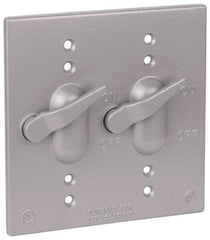 Thomas & Betts - Electrical Outlet Box Aluminum Switch Cover - Includes Gasket & Screw - USA Tool & Supply