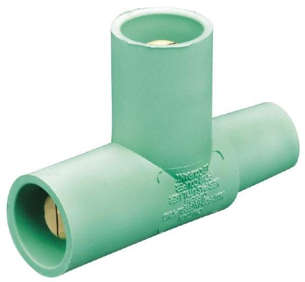 Leviton - 3R NEMA Rated, 600 Volt, 400 Amp, Female-Male-Male, Cam Type, Paralleling Tee - White - USA Tool & Supply