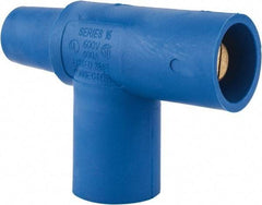 Leviton - 3R NEMA Rated, 600 Volt, 400 Amp, Female-Male-Male, Cam Type, Paralleling Tee - Blue - USA Tool & Supply