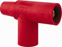 Leviton - 3R NEMA Rated, 600 Volt, 400 Amp, Female-Male-Male, Cam Type, Paralleling Tee - Red - USA Tool & Supply