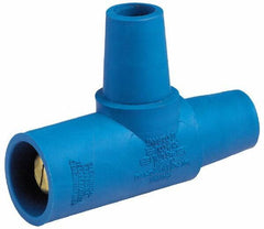 Leviton - 3R NEMA Rated, 600 Volt, 400 Amp, Female-Female-Male, Cam Type, Tapping Tee - Blue - USA Tool & Supply