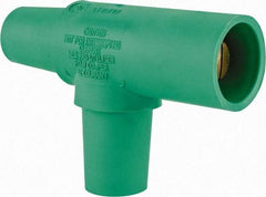 Leviton - 3R NEMA Rated, 600 Volt, 400 Amp, Female-Female-Male, Cam Type, Tapping Tee - Green - USA Tool & Supply