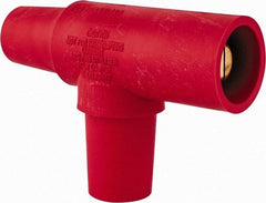 Leviton - 3R NEMA Rated, 600 Volt, 400 Amp, Female-Female-Male, Cam Type, Tapping Tee - Red - USA Tool & Supply