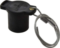 Leviton - 3R NEMA Rated, Female, Black Single Pole Protective Cap - For Use with Male Plug - USA Tool & Supply
