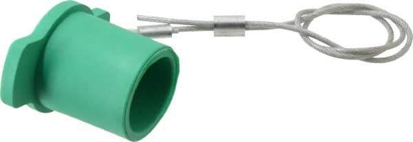Leviton - 3R NEMA Rated, Female, Green Single Pole Protective Cap - For Use with Male Plug - USA Tool & Supply