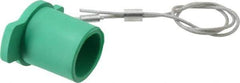 Leviton - 3R NEMA Rated, Female, Green Single Pole Protective Cap - For Use with Male Plug - USA Tool & Supply