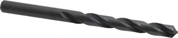 Cleveland - 8.5mm 118° High Speed Steel Jobber Drill - Oxide Finish, Right Hand Cut, Spiral Flute, Straight Shank, 4.606" OAL, Standard Point - USA Tool & Supply