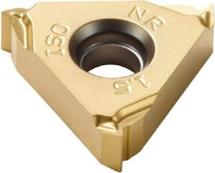 Seco - 16NR Internal Right Hand ISO Laydown Threading Insert - Grade CP500, TiAlN/TiN Coated Carbide, 9.53mm Inscribed Circle - USA Tool & Supply
