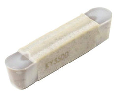 Kennametal - 250R Grade KY3500, 6.35mm Cutting Width Ceramic-SI Grooving Insert - 4.85mm Max Depth of Cut, Neutral, 1/8" Corner Radius, Uncoated - USA Tool & Supply