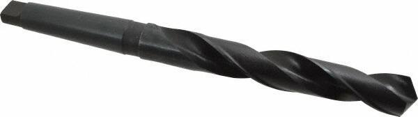 Cleveland - 1-5/16", 4MT 118° Point High Speed Steel Taper Shank Drill Bit - Oxide Finish, 8-5/8" Flute Length, 14-1/4" OAL, Spiral Flute, Series 2410 - USA Tool & Supply