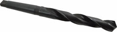 Cleveland - 1-5/16", 4MT 118° Point High Speed Steel Taper Shank Drill Bit - Oxide Finish, 8-5/8" Flute Length, 14-1/4" OAL, Spiral Flute, Series 2410 - USA Tool & Supply